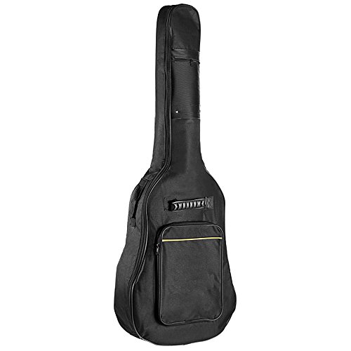 TRIXES Funda Acolchada de Guitarra Clásica y Acústica de Tamaño Completo Bolsa de Guitarra Clásica y Acústica Negro Transporte Con Un Tira Para el Hombro Ajustable y un Amplio Compartimento Frontal