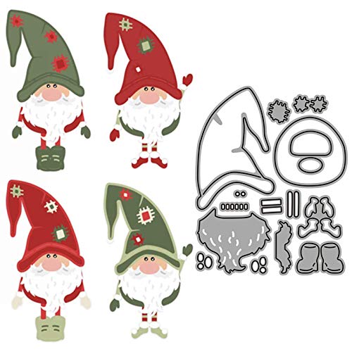 Troqueles Scrapbooking de Navidad Troqueles de Corte Metal de Papá Noel Plantillas Troquelado Dies Troqueles Scrapbooking de Papá Noel de Navidad para Álbum Recorte Artesanía Papel DIY Manualidad