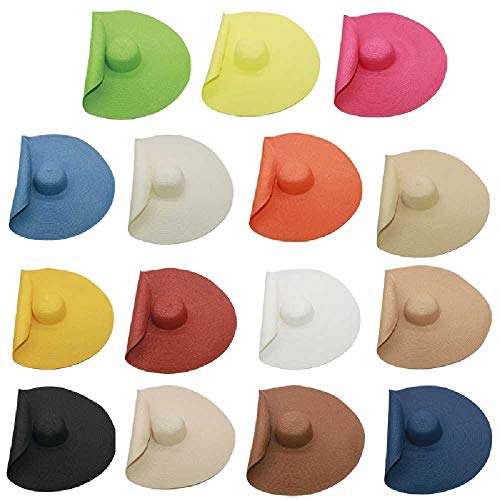 TUOLUO Sombrero De Playa Verano Negro ala Grande Sombrero para El Sol Plegable Papiro Gota De Agua Blanco