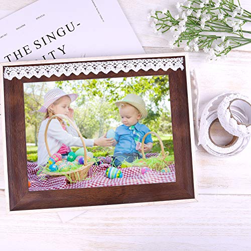 TUPARKA Cinta de encaje autoadhesiva Cinta de encaje de algodón blanco Recorte Tarjeta de Scrapbooking Fabricación de suministros Decoraciones vintage (blanco)