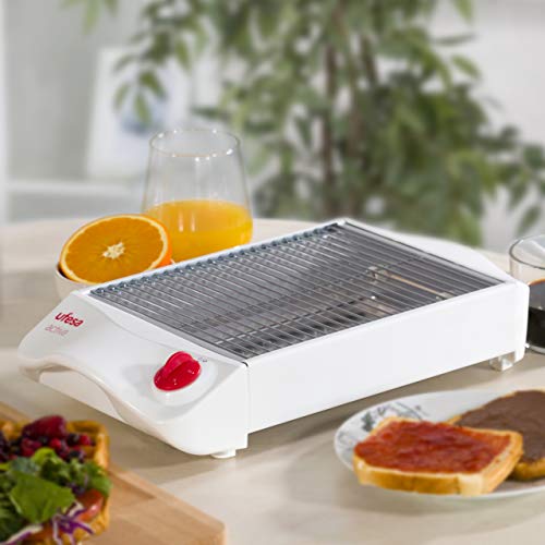 Ufesa TT7913 Activa - Tostador plano, 650W, Selección grado de tostado, Bandeja recogemigas