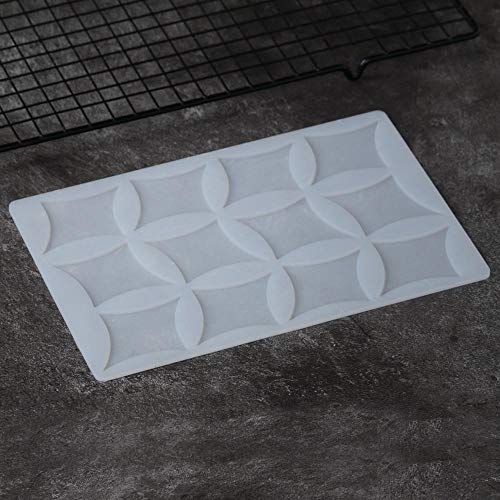 Uhjg Forma de rombo de Chocolate Hoja de Transferencia de Chocolate Plantilla Molde de Silicona Decoración de Pasteles Molde en Forma de Estrella Hornear