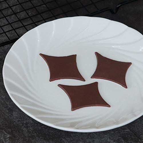 Uhjg Forma de rombo de Chocolate Hoja de Transferencia de Chocolate Plantilla Molde de Silicona Decoración de Pasteles Molde en Forma de Estrella Hornear
