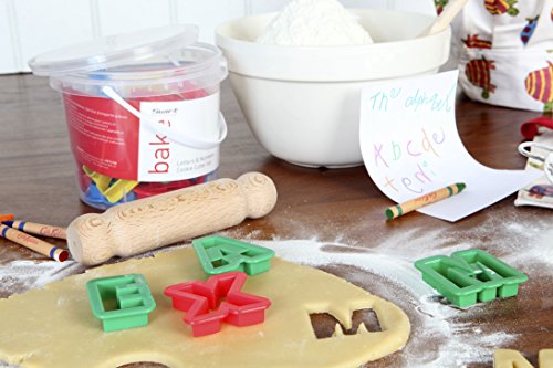 UK Cook Shop - Juego de cortadores de Galletas, diseño de Letras y números