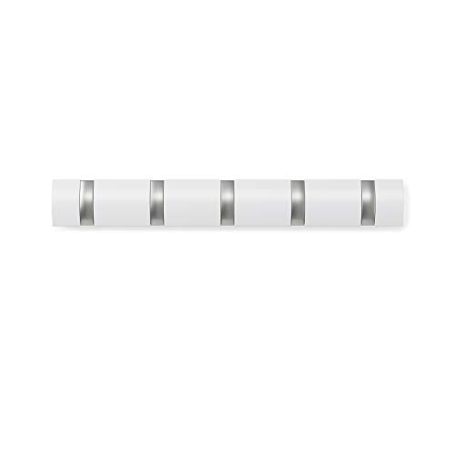Umbra 318850-660 Percha de pared Flip 5 Blanco Brillante