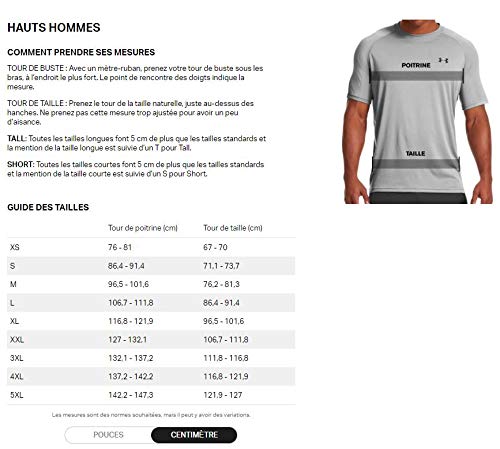 Under Armour UA Heatgear Short Sleeve Camiseta, Hombre, Blanco (White/Graphite 100), L