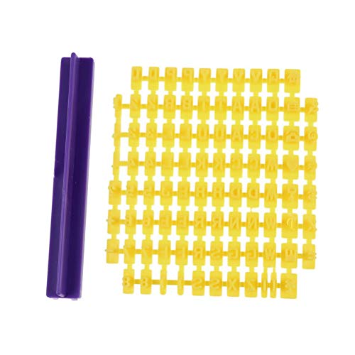 Útil 94 piezas cortadores de galletas, números del alfabeto inglés, letreros de fondant, juego de cortadores de fondant, herramientas para hornear (93 moldes y 1 asa)