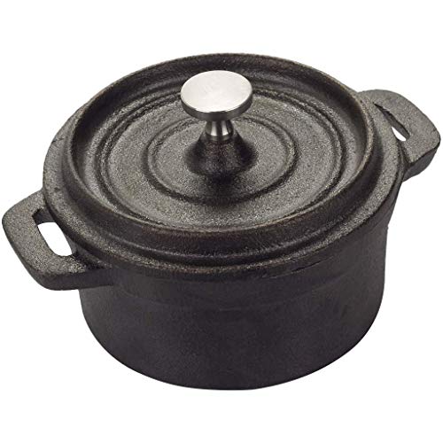 Valiant FIR554 Juego de Utensilios de Cocina de Hierro Fundido en Miniatura de 4 Piezas, Negro, 4-Piece