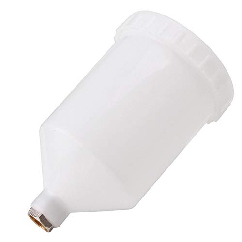Vaso de pintura en aerosol de plástico Vaso de pulverizador Alimentador de gravedad por aire Olla de pintura Conector de rosca Fastmover para piezas de pistola de pulverización-Blanco