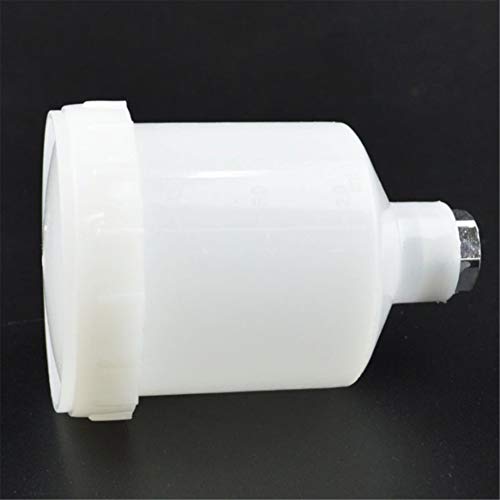 Vaso de pintura en aerosol de plástico Vaso de pulverizador Alimentador de gravedad por aire Olla de pintura Conector de rosca Fastmover para piezas de pistola de pulverización-Blanco