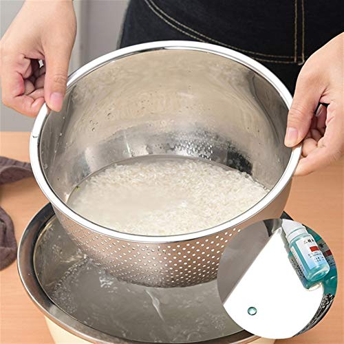 Vaso Del Filtro Colador, Comida Gruesa Filtro De Acero Inoxidable 304, Desagüe De La Casa Verduras Cuenca Cuenca Del Paquete Muy adecuado para el drenaje de las pastas, verdur (Color : Silver)