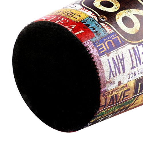 Vengo 10L Cuero Vintage Papelera,Oficina Cubo de Basura, Habitacion Papelera, 25 * 20 * 27cm