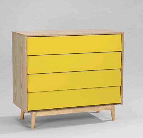 Venilia 54359 Uni Matt Lámina Adhesiva para Muebles (PVC, sin ftalatos, 160 μm, Grosor: 0,16 mm), Color, amarillo curry, 45 cm x 2 m