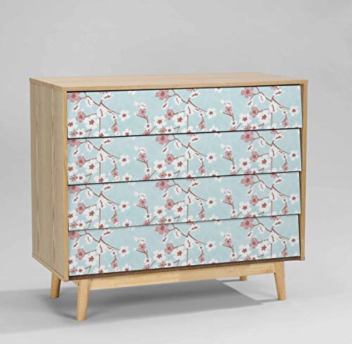 Venilia 54923 - Lámina adhesiva para muebles, papel pintado, PVC, sin ftalatos, flores, 160 µm (grosor: 0,16 mm)