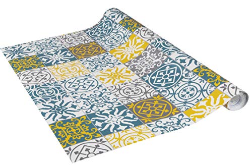 Venilia 54933 Cement Tiles Motiv-Lámina Adhesiva para Muebles (PVC, sin ftalatos, 160 μm, Grosor: 0,16 mm), Multicolor, carbón, 45 cm x 2 m