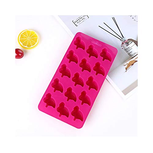 Venta al por mayor de 8 rejillas de silicona de grado alimenticio de la bandeja de hielo de la fruta fabricante de hielo creativo pequeño cubo de hielo molde en forma de flamenco accesorios de cocina
