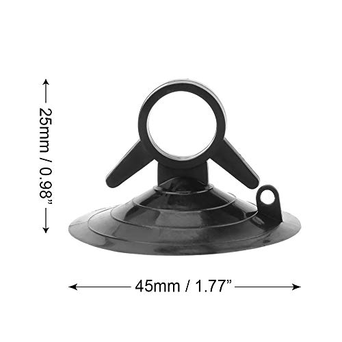 Ventosas 45mm Ventosas de Plástico sin Ganchos Ventosas Pequeñas Ventosas Extra Fuertes Para Baño Cocina Hogar Oficina Ventanas de Coche Vidrio Ventosas Negro 100 Piezas