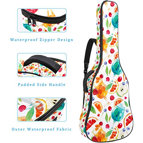 Verano Cócteles Guitarra Acústica Bolsa de Acolchado Grueso Impermeable Doble Ajustable Correa de Hombro Guitarra Caso Gig Bag
