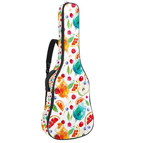 Verano Cócteles Guitarra Acústica Bolsa de Acolchado Grueso Impermeable Doble Ajustable Correa de Hombro Guitarra Caso Gig Bag