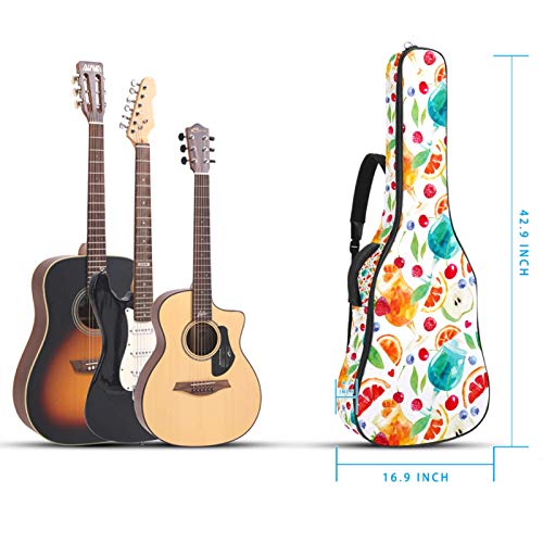 Verano Cócteles Guitarra Acústica Bolsa de Acolchado Grueso Impermeable Doble Ajustable Correa de Hombro Guitarra Caso Gig Bag