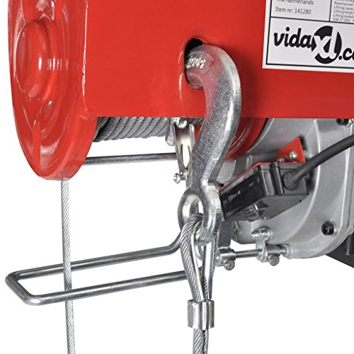 vidaXL 1300 W 500/999 KG Polipasto Eléctrico Cabrestante Polipasto Eletrico