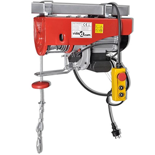 vidaXL 1300 W 500/999 KG Polipasto Eléctrico Cabrestante Polipasto Eletrico