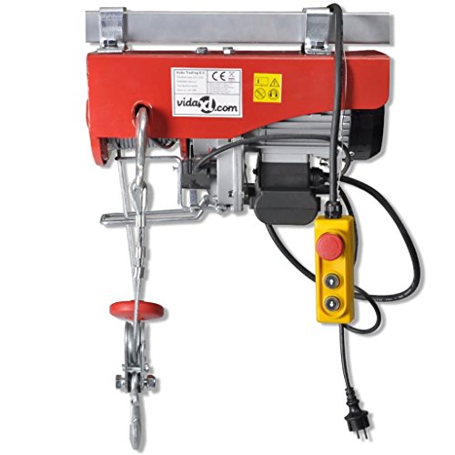 vidaXL 1300 W 500/999 KG Polipasto Eléctrico Cabrestante Polipasto Eletrico