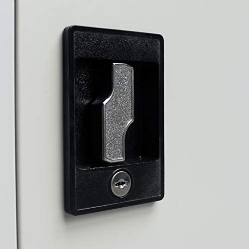 vidaXL Armario Puertas Gris 90x40x180 cm Casillero Taquilla Mueble Organizador