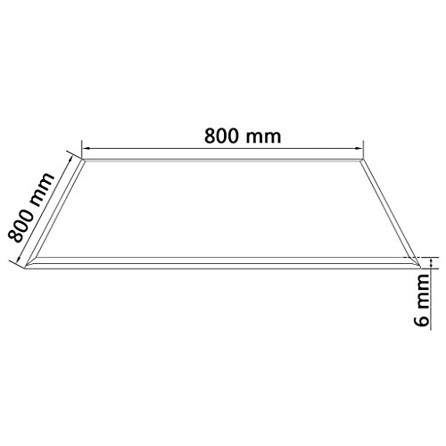 vidaXL Superficie para Mesa Cuadrada de Cristal Templado 800x800 mm Tablero
