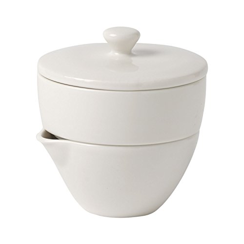 Villeroy & Boch Tea Passion Azucarero y Lechera baja, 3 piezas, 130 ml/110 ml, Porcelana Premium, Blanco