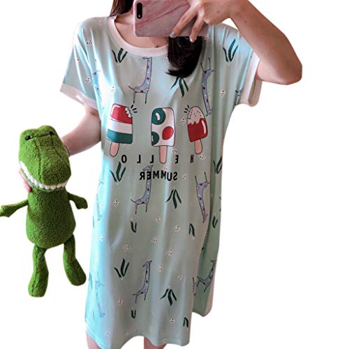 Vivitoch - Pijama de manga corta para mujer, diseño de jirafa, color caramelo K