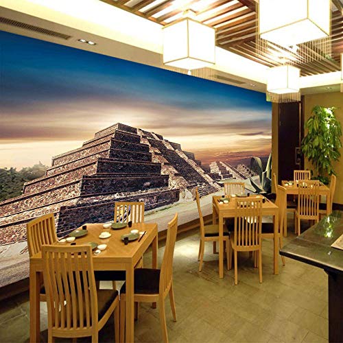 WAFJJ Papel Pintado Piedras 3D Torre de oro Tamaño:W400XH280 CM Fotomurales Muro alquería Sala Living Dormitorio Oficina