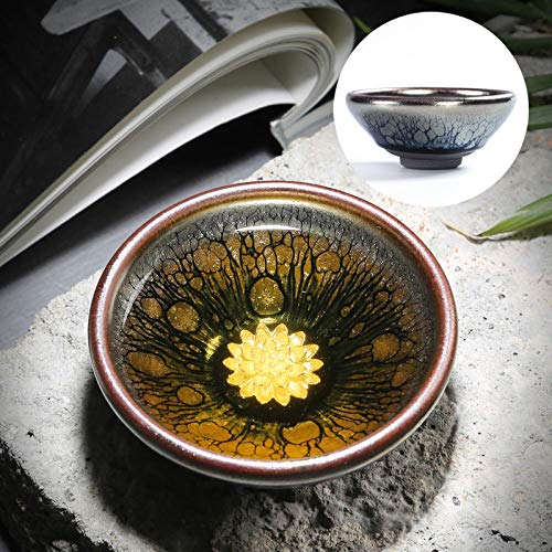 Warmwin 50/60/80/90 ml Taza de té de cerámica Taza de glaseado con Hielo Agrietado Juego de té de Kung Fu Chino Porcelana técnica Tradicional Taza de té Juego de té Cuenco 18 81x41mm 50ml