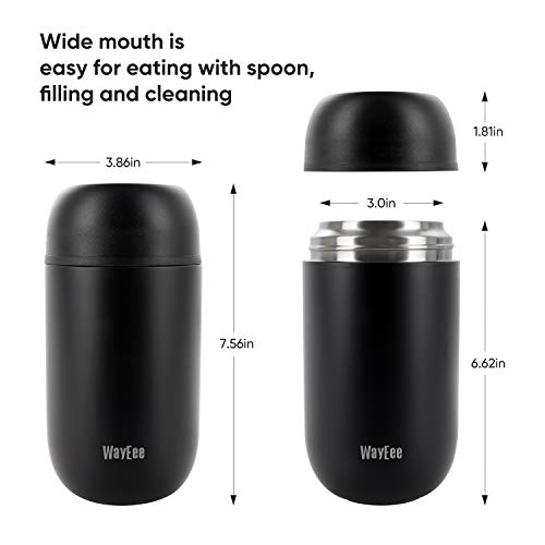 WayEee Termo para Comida 710ml Botella Aislada de Acero Inoxidable Aislada para Alimentos, Beber y Sopa de los niños y Las Comidas de Adultos