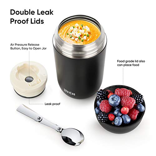 WayEee Termo para Comida 710ml Botella Aislada de Acero Inoxidable Aislada para Alimentos, Beber y Sopa de los niños y Las Comidas de Adultos