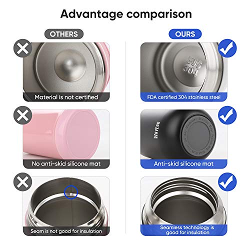 WayEee Termo para Comida 710ml Botella Aislada de Acero Inoxidable Aislada para Alimentos, Beber y Sopa de los niños y Las Comidas de Adultos