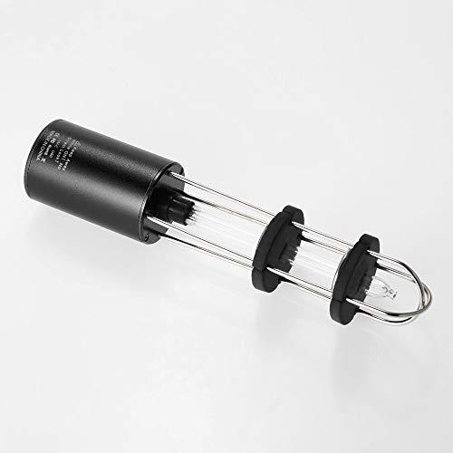 Weehey Esterilizador Recargable UV Light Purificador de Aire DC5V Ultravioleta + Ozono Lámpara germicida UV Lámpara de esterilización portátil para Coche Cocina WC Gabinete Negro