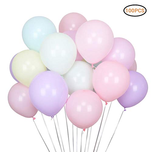 Weesey Globos Texto en alemán Alles Gute Zum Geburtstag, 100 Unidades, de látex, Multicolor, para cumpleaños, Bodas, decoración, Colores Surtidos