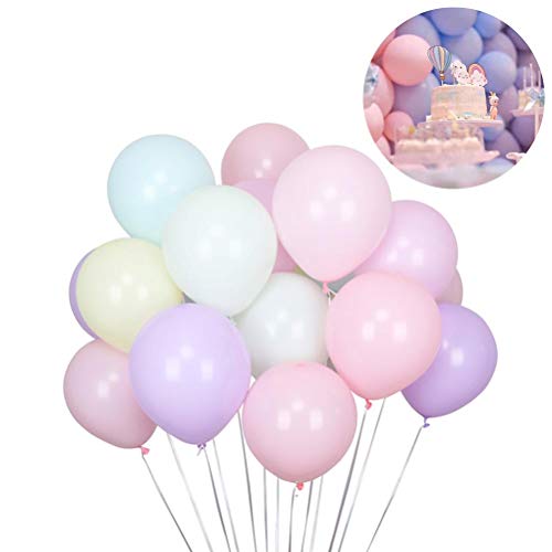 Weesey Globos Texto en alemán Alles Gute Zum Geburtstag, 100 Unidades, de látex, Multicolor, para cumpleaños, Bodas, decoración, Colores Surtidos