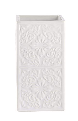 Wenko Cordoba Vaso para Cepillos de Dientes, Cerámica, Blanco, 6.5x6.5x12 cm