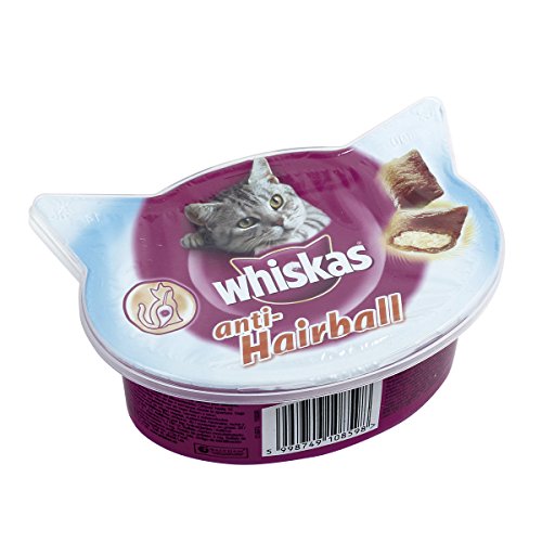 WHISKAS snack para gatos anti bola tarrina 60 gr