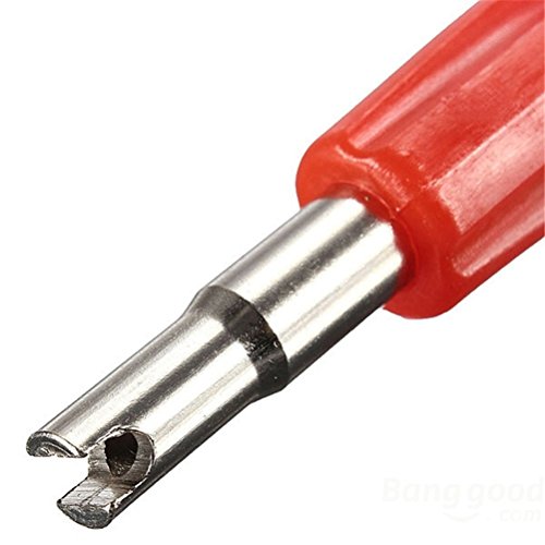 WINOMO para bicicleta coche camión Motor bicicleta válvula Core Llave Herramienta de extracción de vástagos de válvulas de neumáticos de aire acondicionado reparación herramienta (rojo)