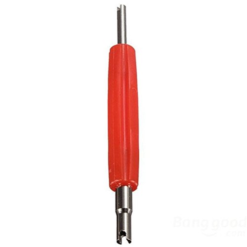 WINOMO para bicicleta coche camión Motor bicicleta válvula Core Llave Herramienta de extracción de vástagos de válvulas de neumáticos de aire acondicionado reparación herramienta (rojo)