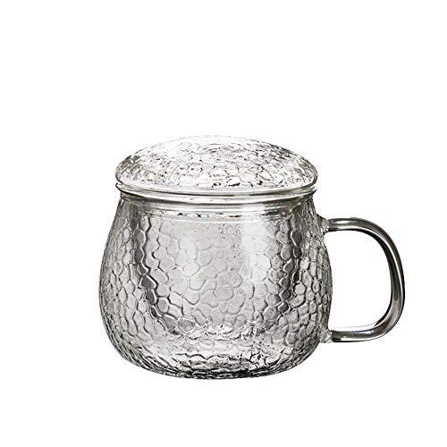 WLGQ Juego de té Europeo, Martillo japonés de Tres Piezas, Taza de té con Tapa, con Filtro, patrón de Martillo de Marca de té, Taza de té Verde, té de la Tarde, Fiesta, Regalo, a
