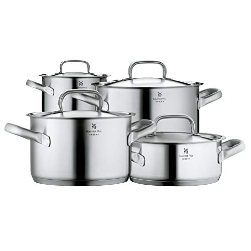 WMF Gourmet Plus Batería de Cocina, Acero Inoxidable, 4 Piezas