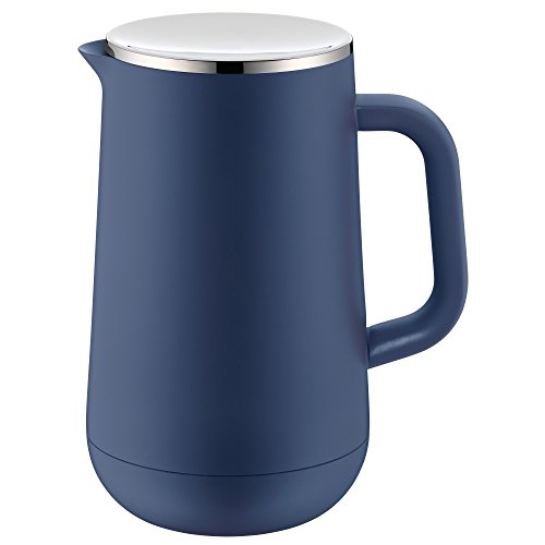 WMF – Jarra térmica (Impulse Prussian Blue té café 1,0l, Altura 23,4 cm Vidrio Rosca 24h fría & Caliente Regalo