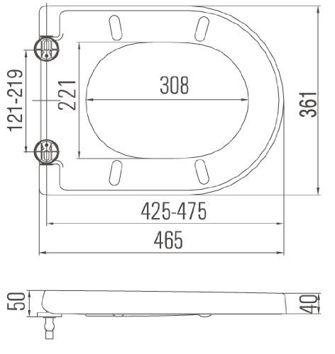 WOLTU Tapa de WC Tapa de Inodoro Asiento de Inodoro Bisagra de Cierre Suave Instalar Rápida/Demontar Rápida, Plastico Antibacteriano Blanco WS2543