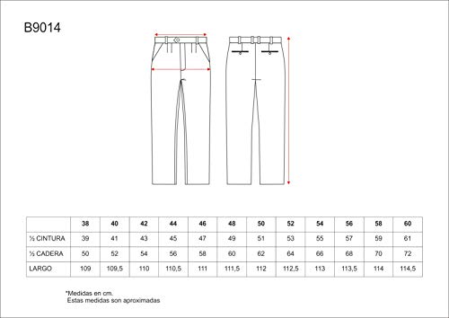 Work Team Pantalón de Hombre, con Cinturilla y con Pinzas. Hombre Negro 42