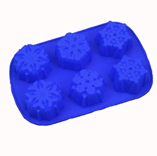 World Of Moulds Molde de Copo de Nieve, Moldes de Pastel de pudín de gelatina en Forma de Copo de Nieve Molde de Cubo