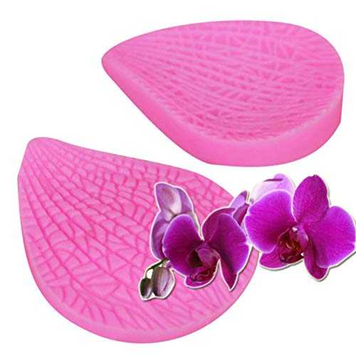 WQSD Molde de Silicona para pétalos de orquídeas, Molde para Hojas de Flores,    Pasta de Goma, decoración de Pasteles, Fondant, Herramienta para Hornear Pasteles